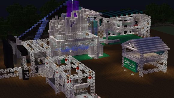 Minecraft マインクラフト で Sasuke を再現したゲームの大会が